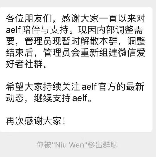 aelf跑路？官方：解散部分群，团队将照常运作